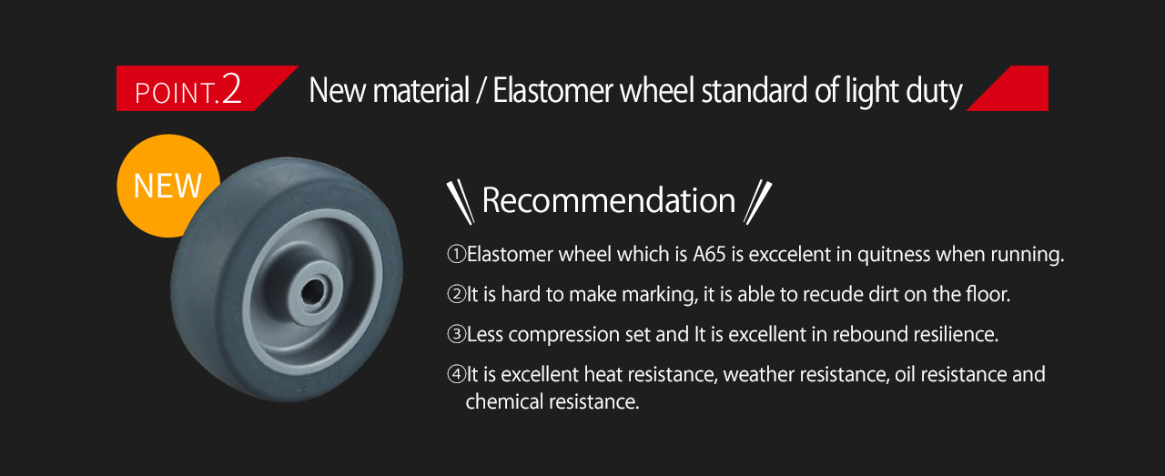 Point.2 New material / Elastomer wheel standard of light duty